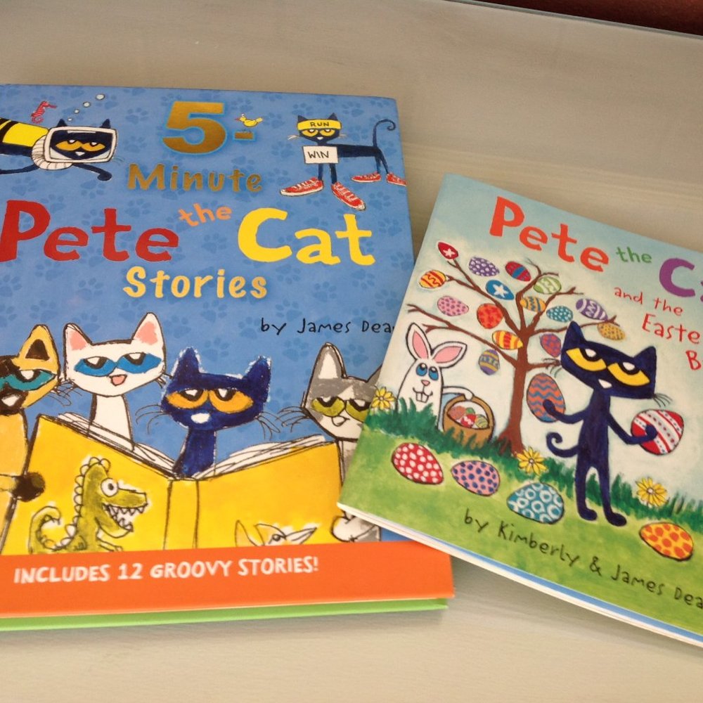 12 Story Pete the Cat Story Book &  Pete the Cat Easter Basket Bandit